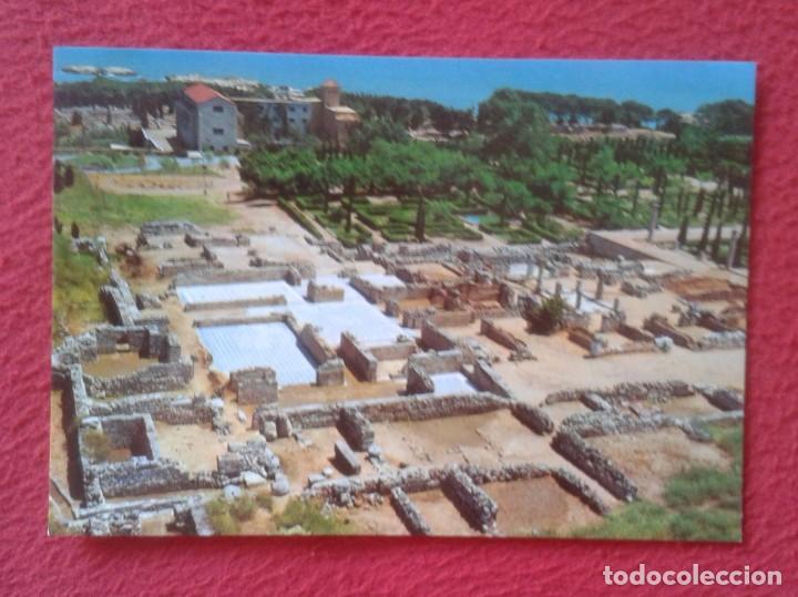 Postales: POST CARD COSTA BRAVA VISTA A&Eacute;REA DE LA CASA ROMANA N&ordm; 1 Y DEL MUSEO MONOGR&Aacute;FICO AMPURIAS AL FONDO..