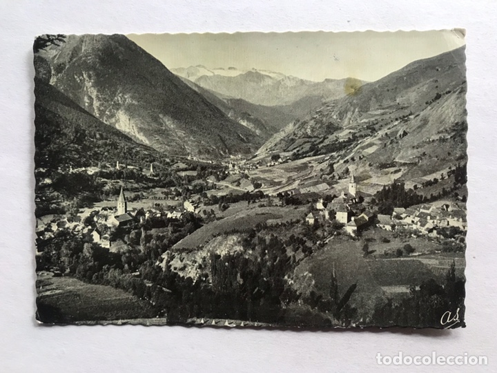 Postales: VALLE DE AR&Aacute;N (Lerida) Postal No.128, Salardu, U&ntilde;a, Gessa y Arties al fondo. Edita Imp. Elzeviriana.