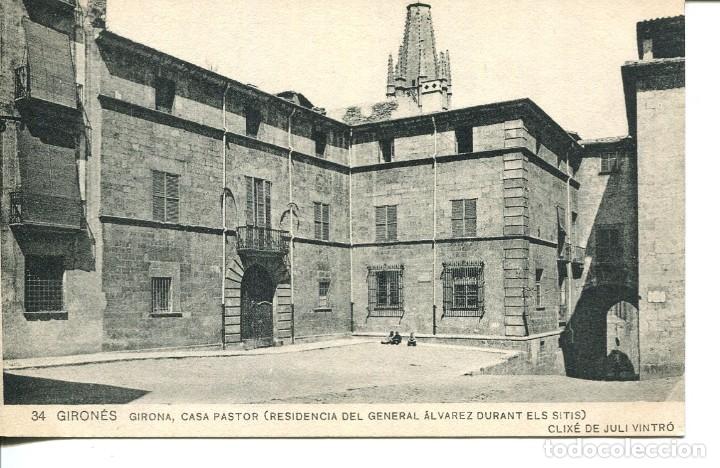 Postales: GIRONA-CASA PASTOR RESIDENCIA DEL GENERAL ALVAREZ- VINTRO