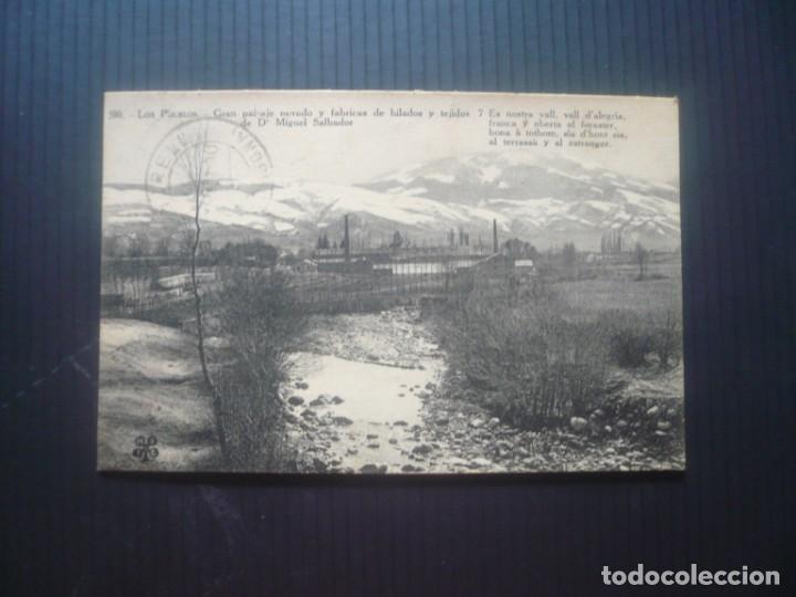 Postales: Los Pirineos-Gran Paisaje nevado y fabricas de hilados y tejidos de D.Miguel .