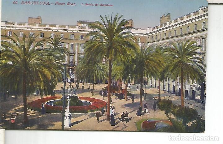 Postales: BARCELONA PLAZA REAL ESCRITA - Foto 1
