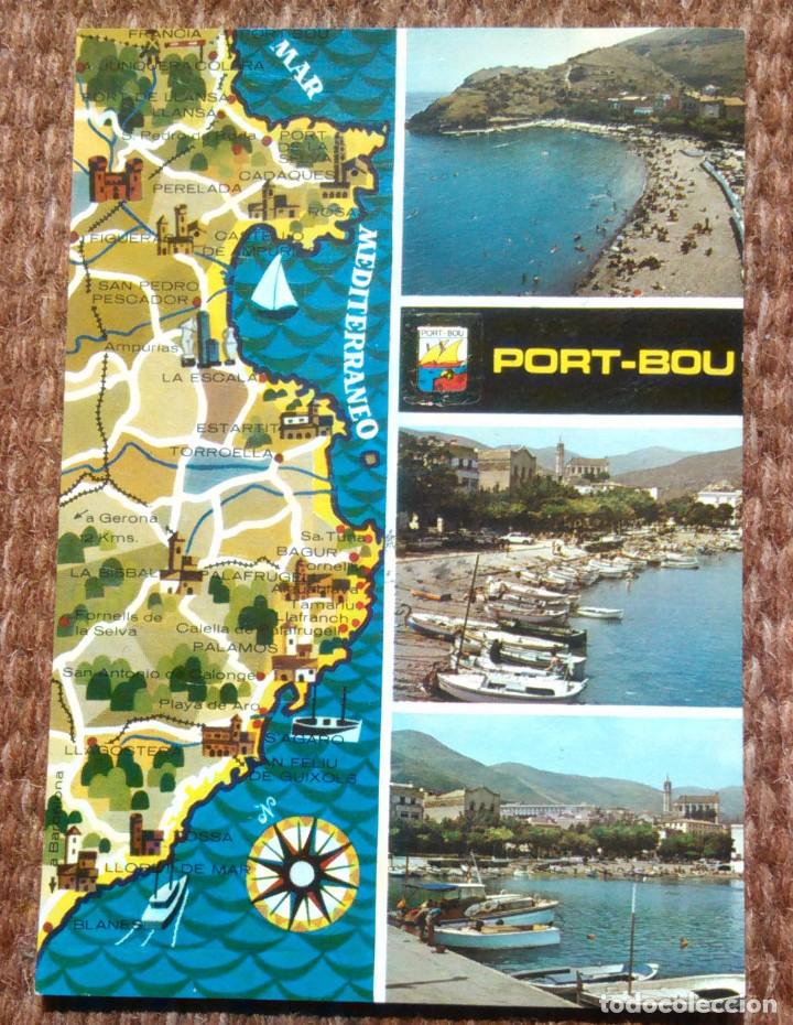 Postales: PORT BOU - GERONA - PLANO - MAPA - Foto 1