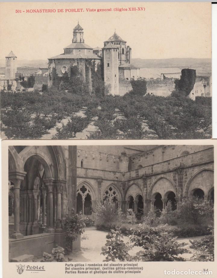 Postales: 2 POSTALES DEL MONASTERIO DE POBLET - NUEVAS SIN CIRCULAR - Foto 1
