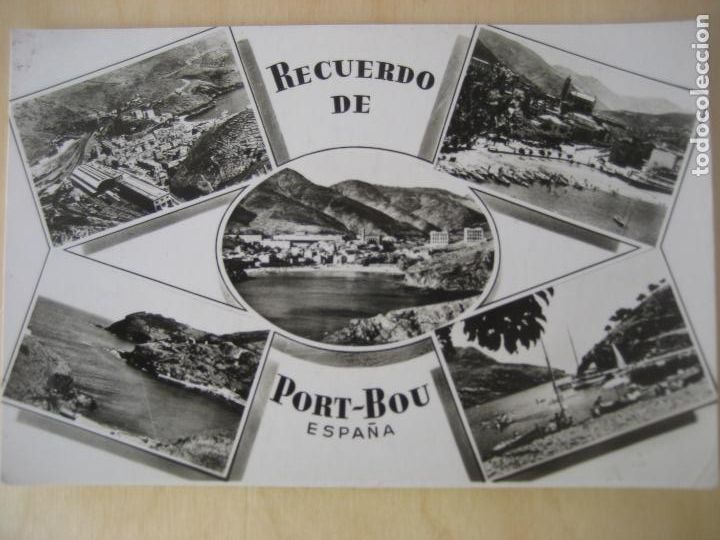 Postales: Port - Bou. Girona. Multivistas. Ed. Zerkowitz. Escrita. - Foto 1