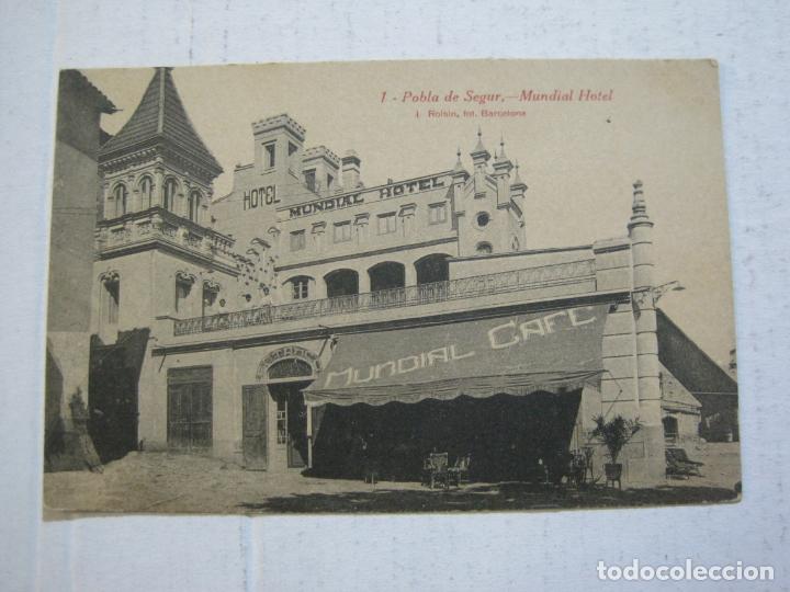 Postales: POBLA DE SEGUR-MUNDIAL HOTEL-MUNDIAL CAFE-ROISIN-1-POSTAL ANTIGUA-(71.755)