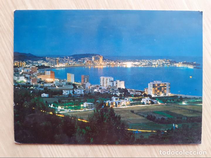 Postales: TARJETA POSTAL - COSTA BRAVA - SAN ANTONIO DE CALONGE - VISTA NOCTURNA AL FONDO PALAMOS
