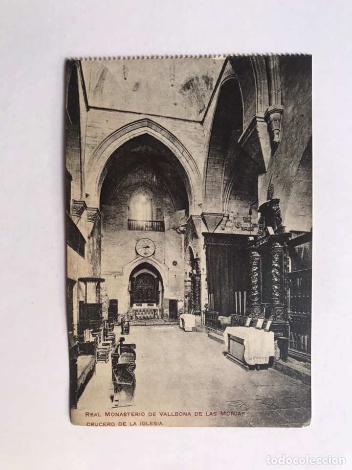 Postales: LERIDA Postal, Real Monasterio de Vallbona de las Monjas. Crucero de la Iglesia. (h.1920?)