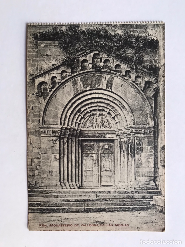 Postales: LERIDA Postal, Real Monasterio de Vallbona de las Monjas. Puerta Romanica de la Iglesia (h.1920?)