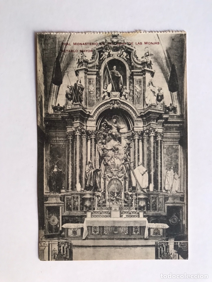 Postales: LERIDA Postal, Real Monasterio de Vallbona de las Monjas. Retablo Mayor (h.1920?)