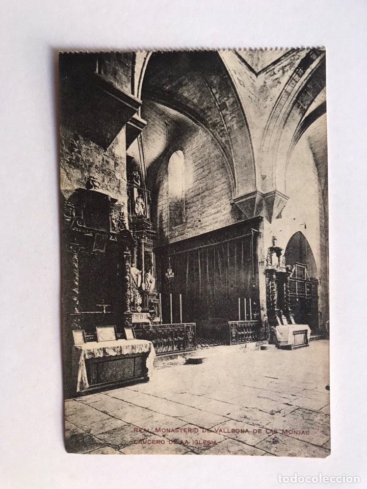 Postales: LERIDA Postal, Real Monasterio de Vallbona de las Monjas. Crucero de la Iglesia (h.1920?)