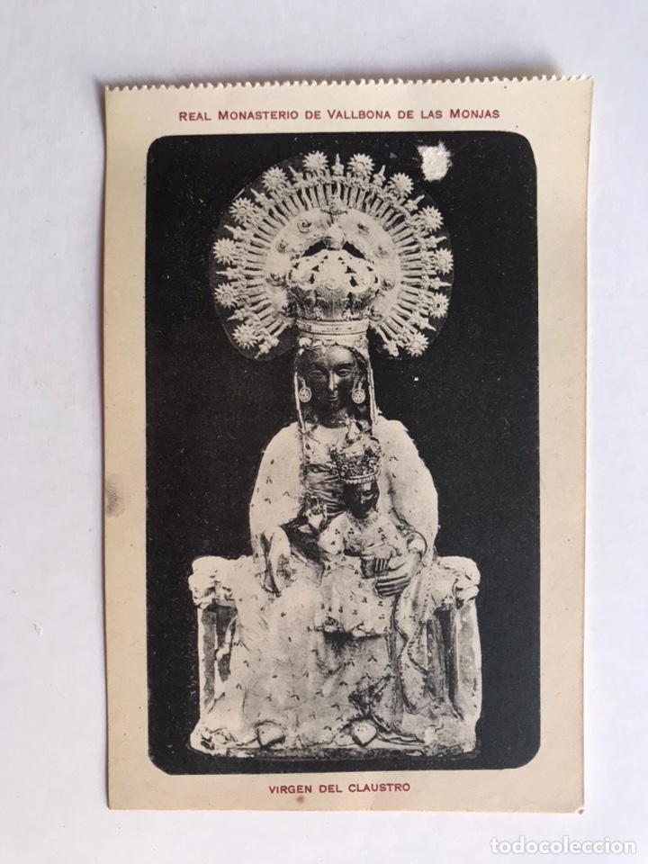 Postales: LERIDA Postal, Real Monasterio de Vallbona de las Monjas. Virgen del Claustro (h.1920?)