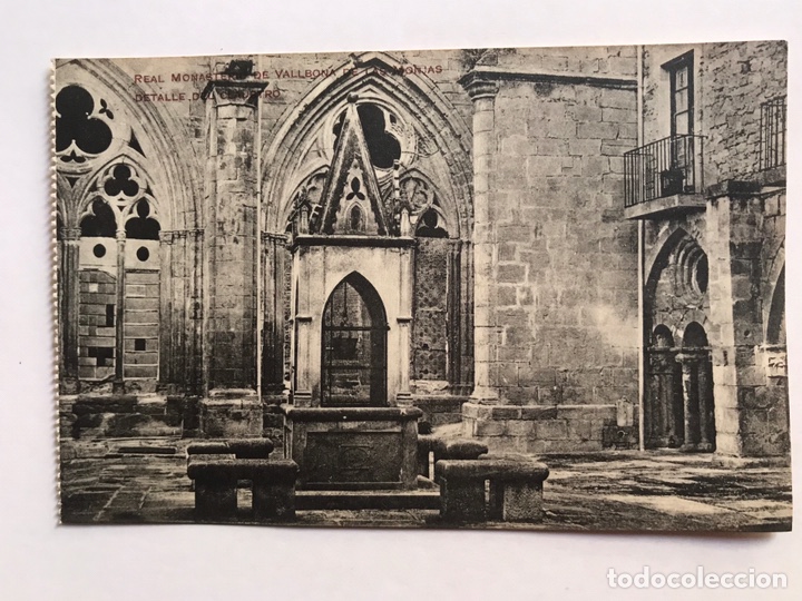 Postales: LERIDA Postal, Real Monasterio de Vallbona de las Monjas. Detalle del Claustro (h.1920?)