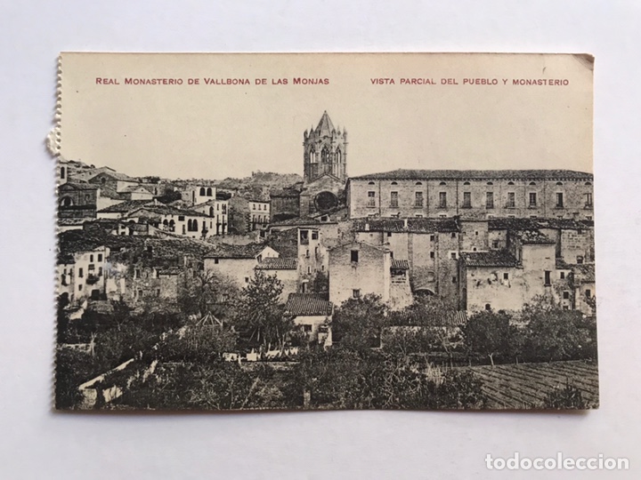 Postales: LERIDA Postal, Real Monasterio de Vallbona de las Monjas. Vista parcial del pueblo y Monasterio