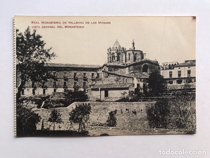 Postales: LERIDA Postal, Real Monasterio de Vallbona de las Monjas. Vista General del Monasterio (h.1920?)