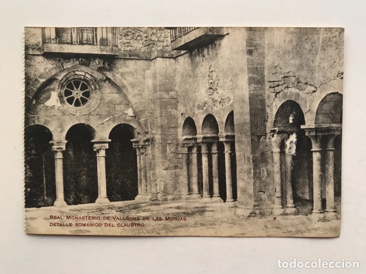 Postales: LERIDA Postal, Real Monasterio de Vallbona de las Monjas. Detalle Romanico del Claustro (h.1920?)