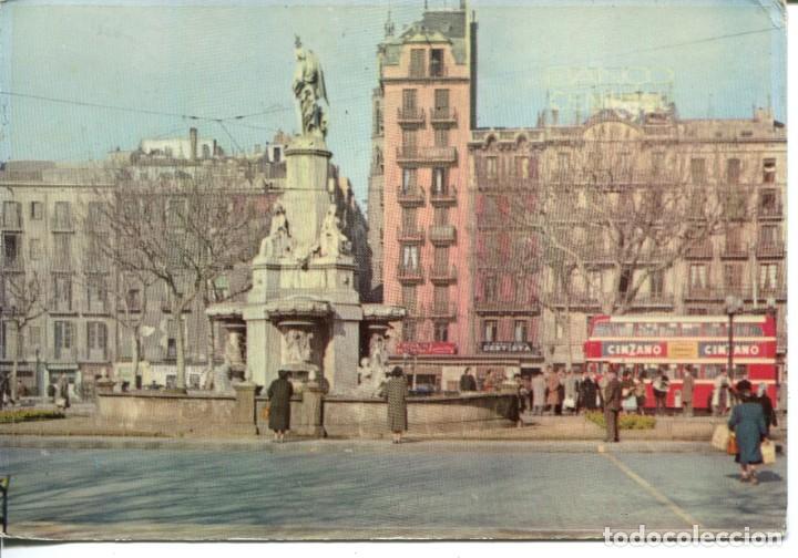 Postales: BARCELONA-PLAZA PALACIOS-AUTOB&Uacute;S DOS PISOS