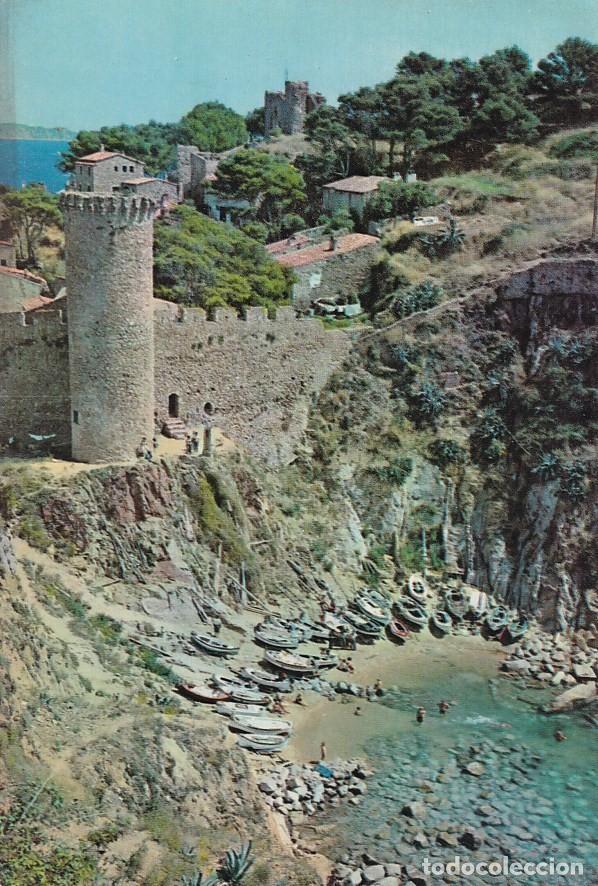 Postales: TOSSA DE MAR - EL CODOLAR Y PARTE DE LA MURALLA DE LA VILA VELLA - Foto 1