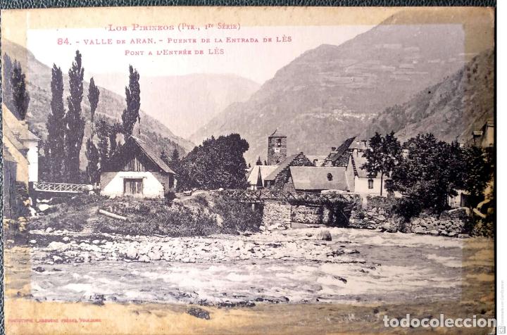 Cartes Postales: Valle de Arán. 84 Puente de la entrada de Lés. LF. Nueva. Blanco/Negro. Marco producido al ser pegad