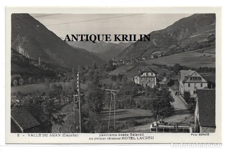 Postales: VALLE DE ARAN N&ordm; 5 PANORAMA SALARD&Uacute; , HOTEL LA CREU .- FOTO GORD&Oacute;