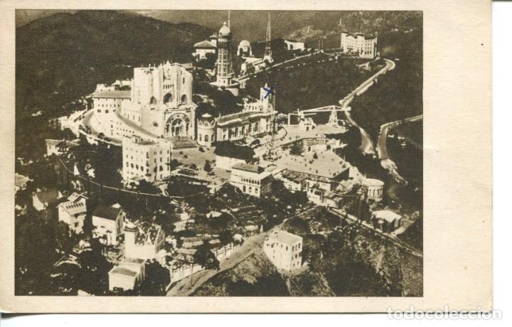Postales: TIBIDABO TEMPLO EN CONSTRUCCI&Oacute;N -VISTA A&Eacute;REA DESDE AVI&Oacute;N A&Ntilde;O 1962