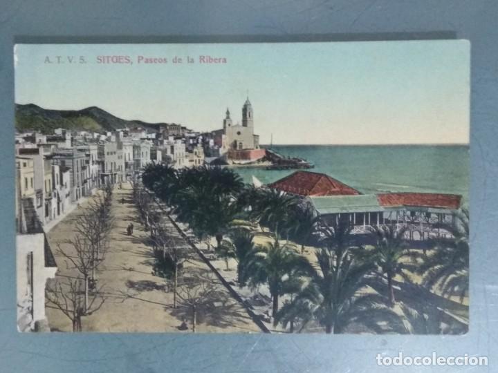 Postales: POSTAL A.T.V. 15 SITGES PASEOS DE LA RIBERA. - Foto 1