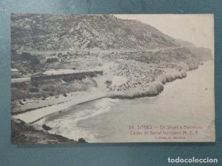 Postales: POSTAL 35 SITGES - DE SITGES A BARCELONA - Foto 1