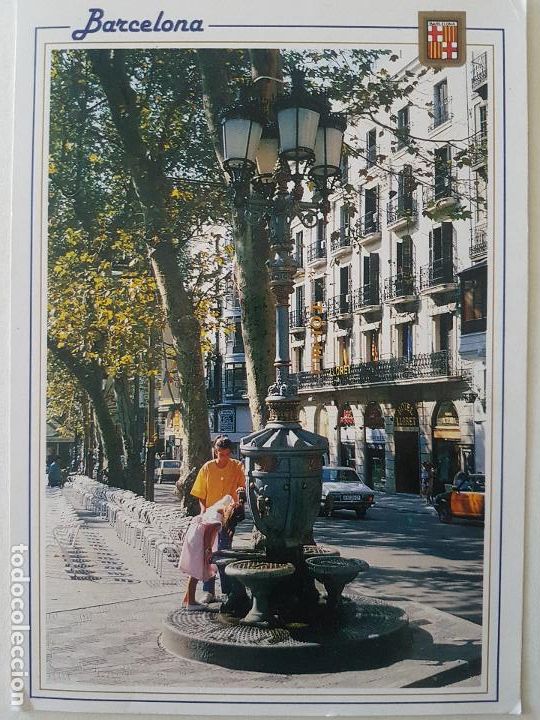 Postales: BARCELONA ESCENA EN LA RAMBLA POSTAL - Foto 1