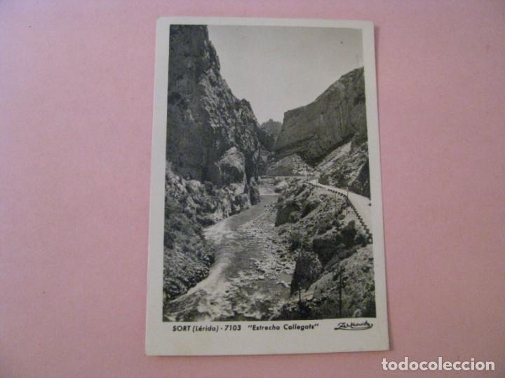 Postales: POSTAL FOTOGRAFICA DE SORT (LERIDA). ESTRECHO COLLEGATS. ED. ZERKOWITZ.