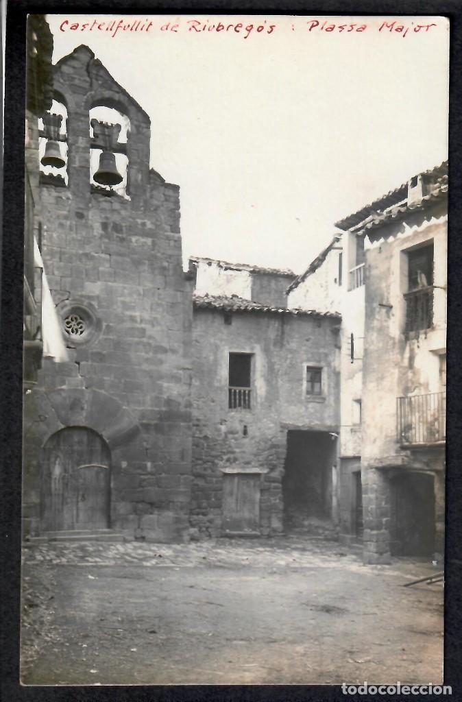 Postais: POSTAL FOTOGRAFICA DE CASTELLFULLIT DE RIUBREG&Oacute;S - PLASSA MAJOR.
