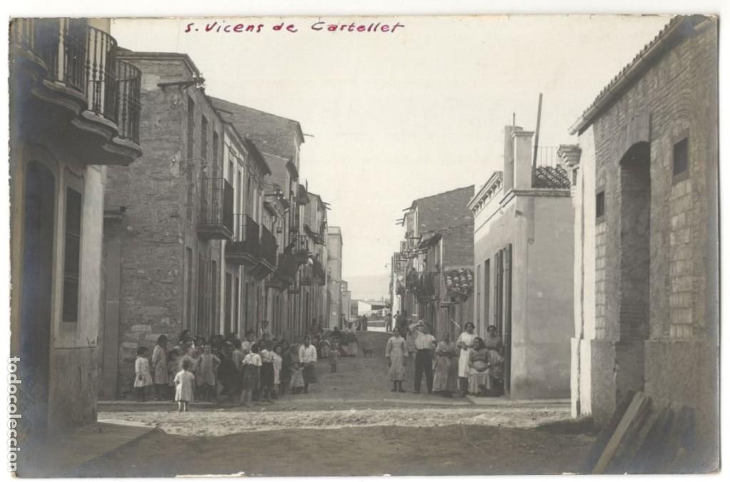 Postais: POSTAL FOTOGRAFICA DE SANT VICEN&Ccedil; DE CASTELLET - CARRER AURORA.
