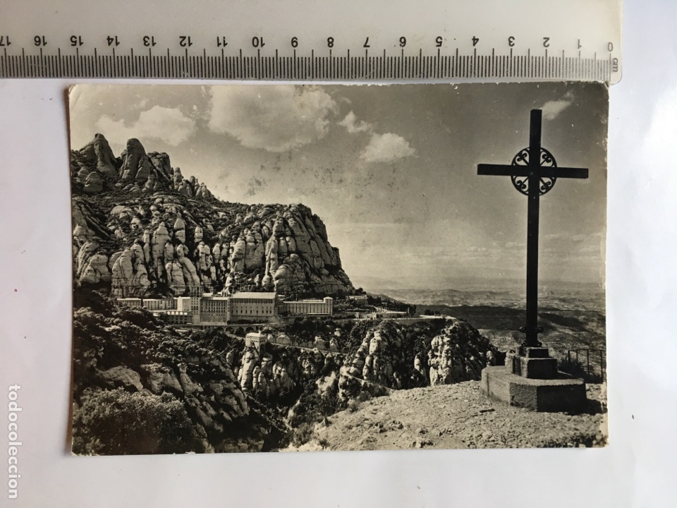 Postales: POSTAL. MONTSERRAT. EL MONASTERIO DESDE SAN MIGUEL. ARCHIVO DEL MONASTERIO.