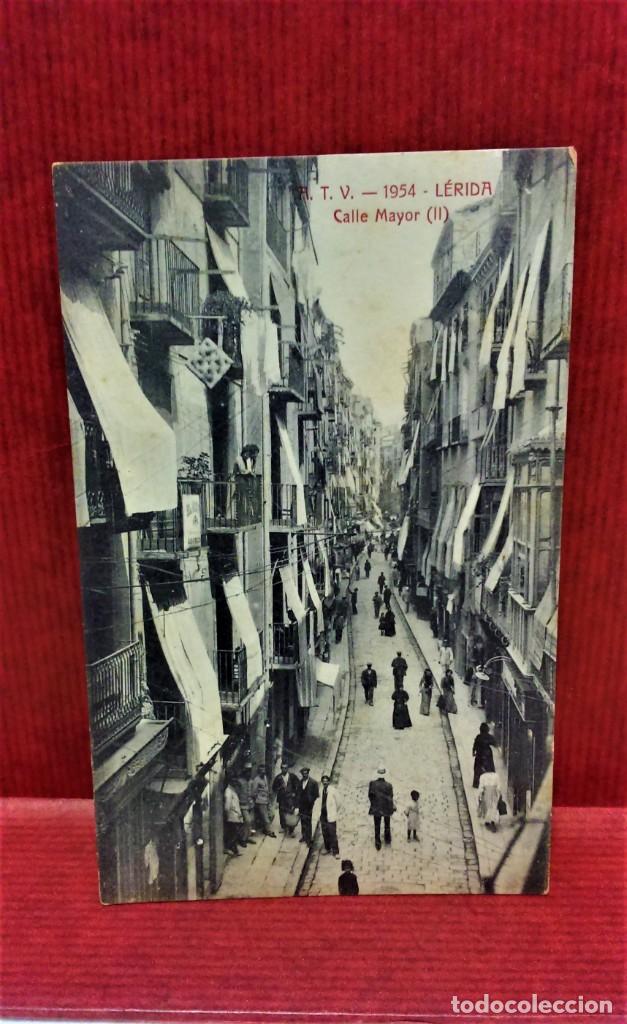 Postales: ANTIGUA POSTAL DE L&Eacute;RIDA.CALLE MAYOR.ED &Aacute;NGEL TOLDR&Aacute; N&ordm; 1954.SIN ESCRIBIR