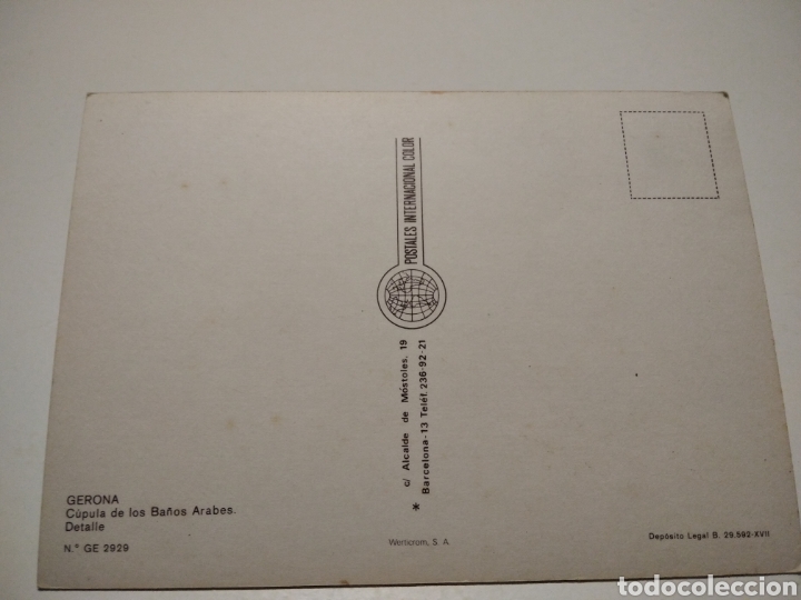 Postales: Postal Gerona c&uacute;pula de los Ba&ntilde;os &aacute;rabes - Foto 2