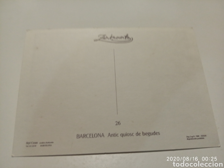 Postales: Postal Barcelona antic quiosco - Foto 2