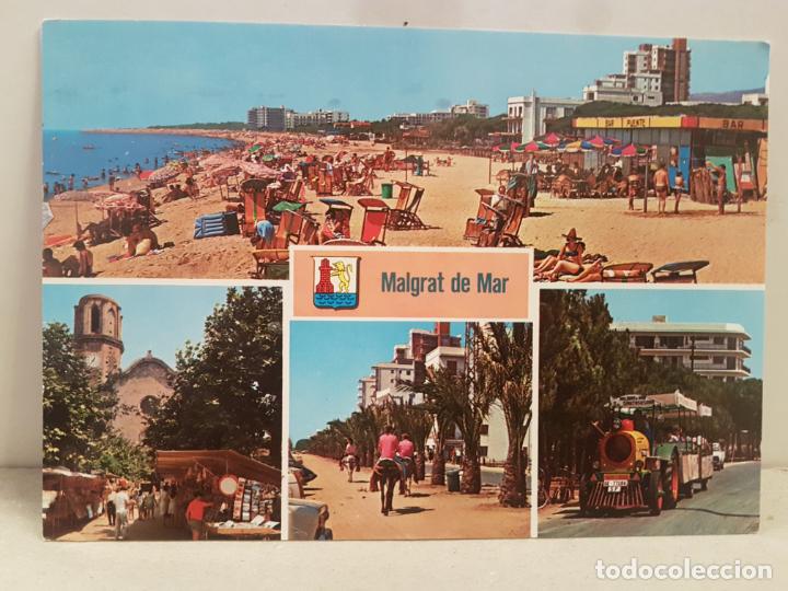 Postales: antigua postal malgrat de mar circulada - Foto 1