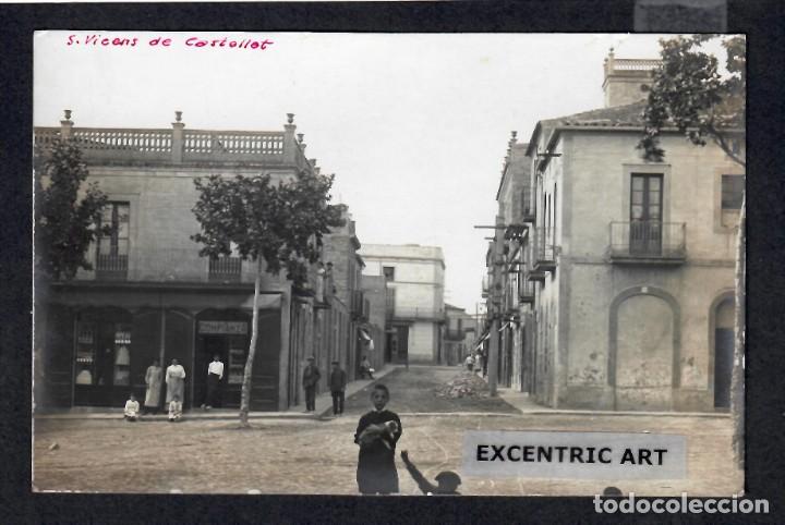 Postkarten: POSTAL FOTOGRAFICA DE SANT VICENS DE CASTELLET - PLASSA CONSTITUCI&Oacute; I CARRER SANTA MARIA.