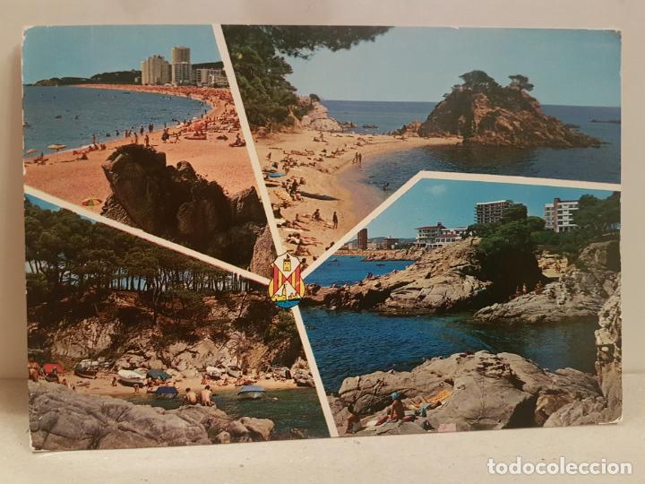 Postales: antigua postal costa brava playa de aro circulada sin sello