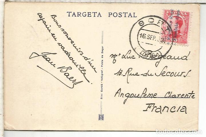 Postales: POBLA DE SEGUR LLEIDA MAT SORT 1933 - Foto 2