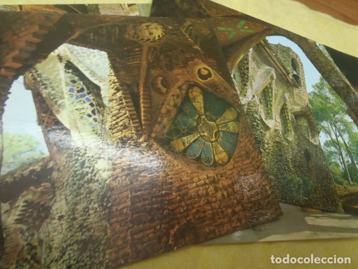 Postales: GAUDI - SANTA COLOMA DE CERVELLO - LOTE DE CUATRO POSTALES