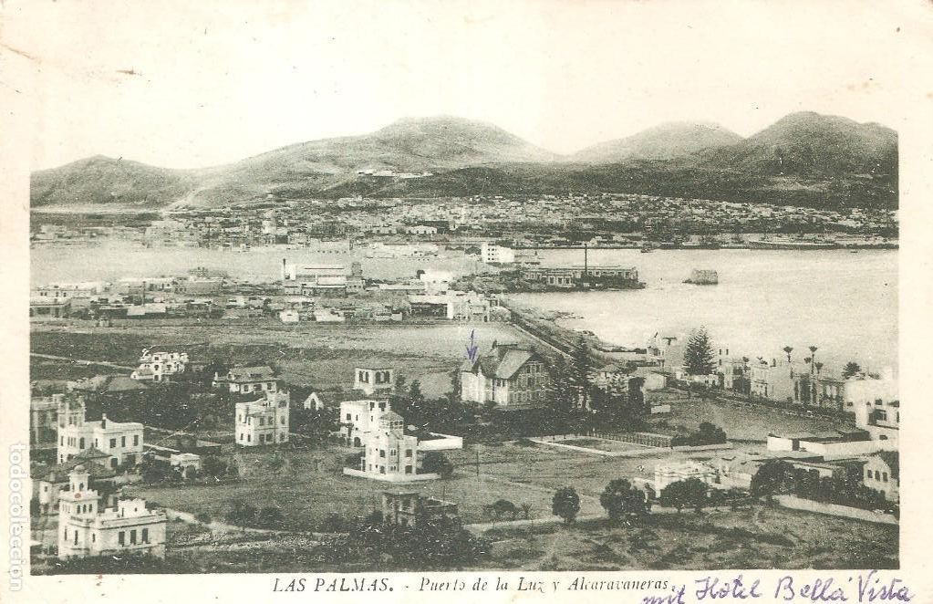 Postcards: LAS PALMAS. PUERTO DE LA LUZ Y ALCARARAVANERA. POSTAL CON CENSURA POSTAL.