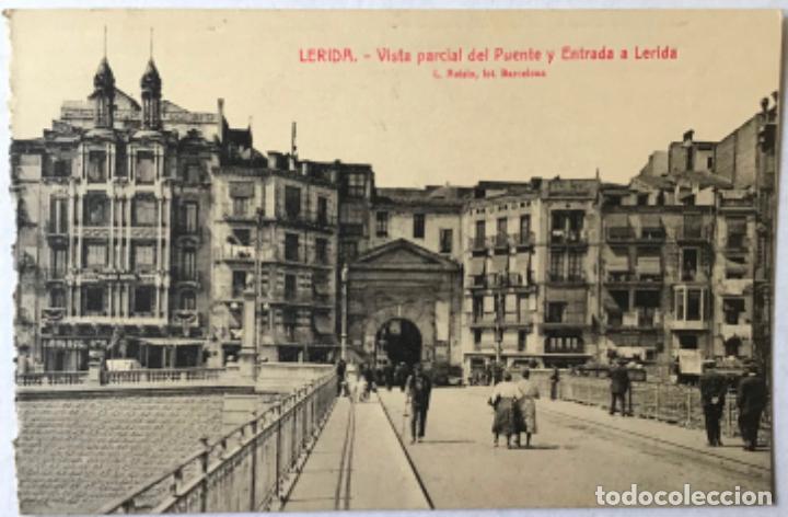 Postales: LERIDA. VISTA PARCIAL DEL PUENTE Y ENTRADA A LERIDA. (FOTO. L. ROISIN).