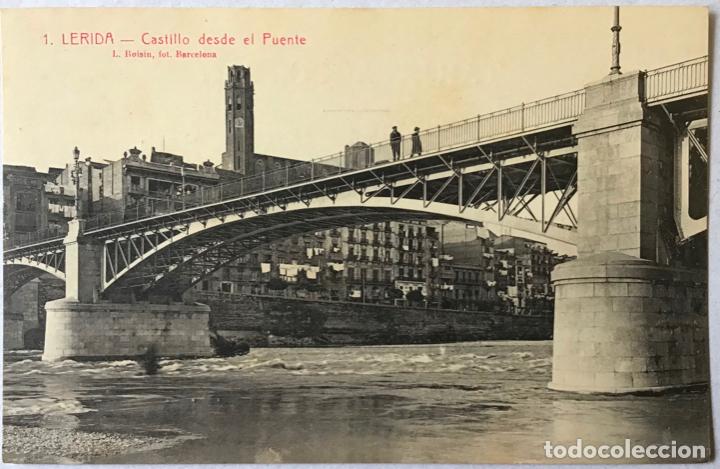Postales: LERIDA. CASTILLO DESDE EL PUENTE. (FOTO. L. ROISIN).