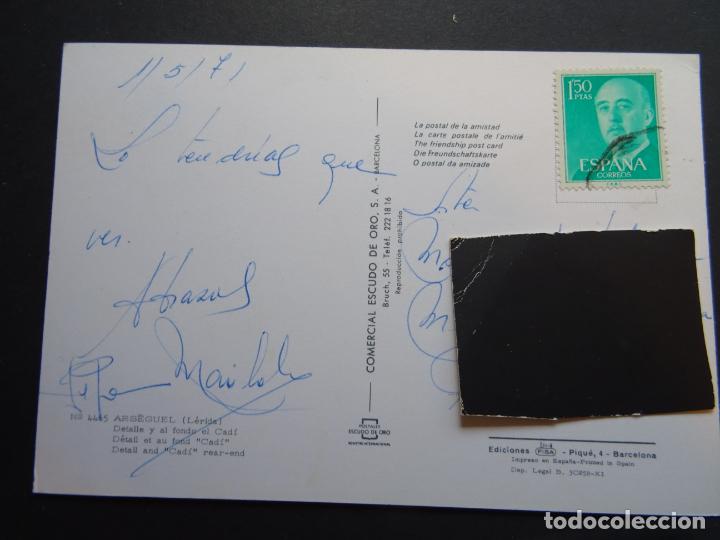 Postales: Arseguell (Lleida), postal circulada del a&ntilde;o 1971 - Foto 2