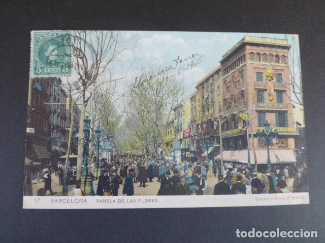 Postales: BARCELONA RAMBLA DE LAS FLORES - Foto 1
