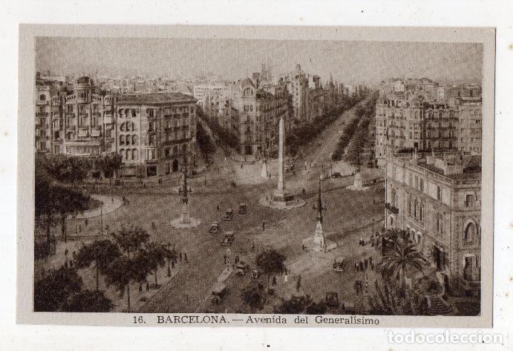 Postales: Barcelona. Avenida del General&iacute;simo. - Foto 1