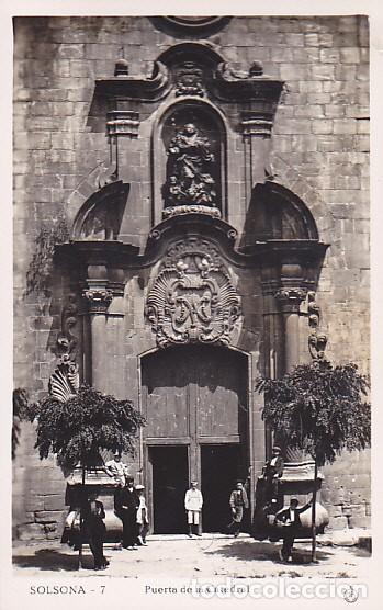Postales: POSTAL SOLSONA PUERTA DE LA CATEDRAL - Foto 1