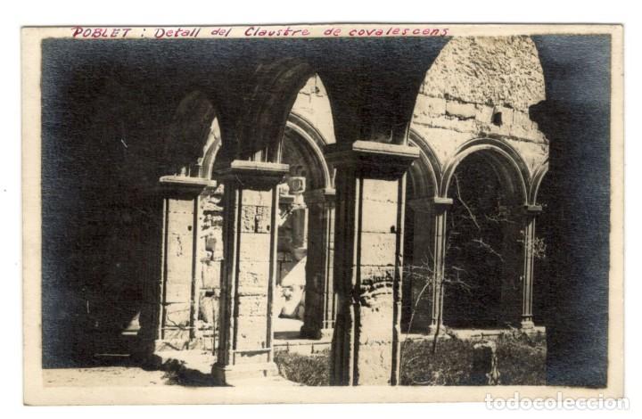 Postales: POSTAL FOTOGRAFICA - POBLET : DETALL DEL CLAUSTRE DE CONVALASCENCIA.