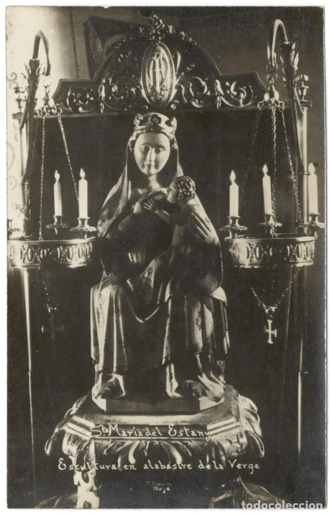 Postales: POSTAL FOTOGRAFICA - STA MARIA DEL ESTANY - ESCULTURA EN ALABASTRE DE LA VERGE.