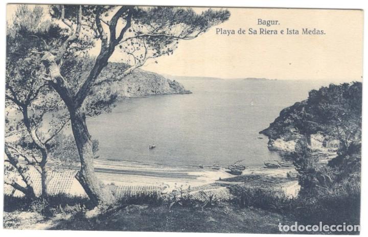 Postales: POSTAL - BAGUR - PLAYA DE SA RIERA E ISLA MEDAS. - Foto 1