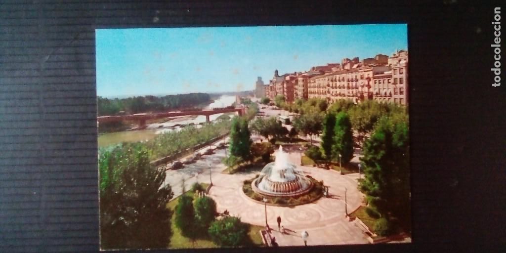 Postales: L&eacute;rida-Plaza de la Paz y R&iacute;o Segre.